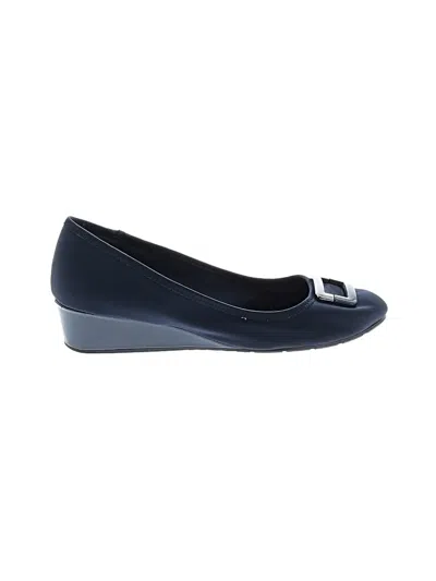 Pre-owned Bandolino Wedges In Blue
