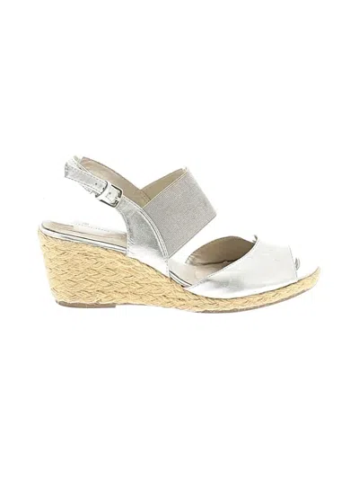 Pre-owned Bandolino Wedges In Silver