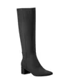 Bandolino Addyson Womens Wide Calf Faux Suede Knee-high Boots In Black