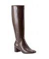 Bandolino Addyson3 Womens Cushioned Footbed Faux Leather Knee-high Boots In Dark Brown