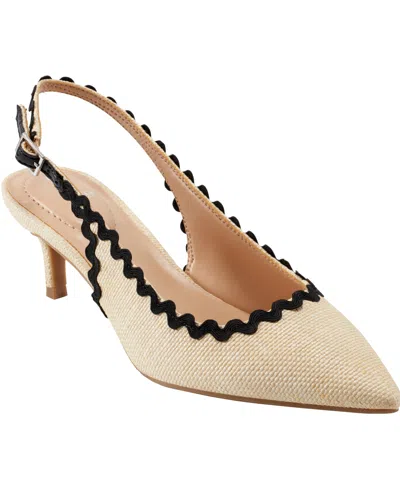 Bandolino Women's Albas Kitten Heel Slingback Pumps In Natural,black