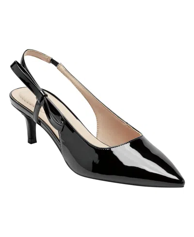Bandolino Women's Alilac Bow Slingback Kitten Heel Pumps In Black