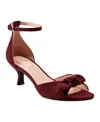 Bandolino Andora Ankle Strap Kitten Heel Sandal In Cranberry