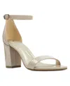 Bandolino Women's Armory Block Heel Dress Sandals In Oat Patent