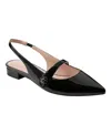 Bandolino Women's Aubriana Pointed Toe Slingback Mary Jane Flats In Black