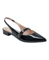 Bandolino Women's Aubriana Pointed Toe Slingback Mary Jane Flats In Dark Blue