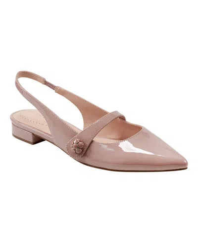 Bandolino Women's Aubriana Pointed Toe Slingback Mary Jane Flats In Light Pink