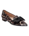 Bandolino Women's Auggie Bow Pointed Toe Tailored Loafers In Animal Print