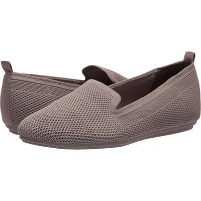 Bandolino Women's  Vyki Flats Taupe Knit Almond Toe Slip On Shoes Zap1099 In Gray