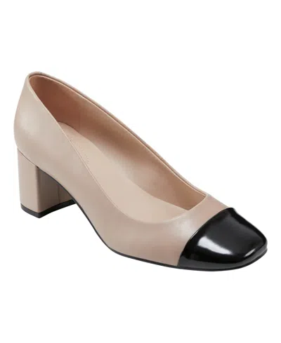 Bandolino Women's Candy Square Toe Block Heel Pumps In Neutral