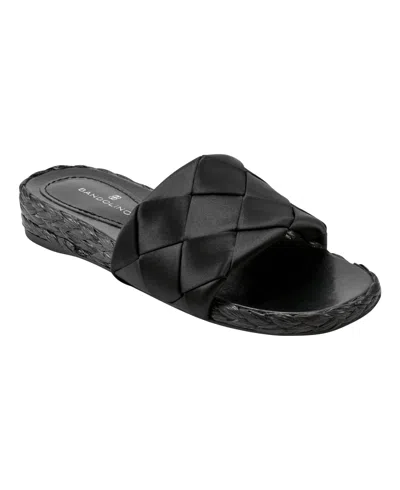BANDOLINO WOMEN'S DEEDEE WOVEN UPPER ESPADRILLE SLIDE SANDALS