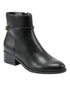 Bandolino Despina 3 Womens Zipper Faux Leather Booties In Black