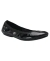 Bandolino Edition Womens Stretch Round Toe Ballet Flats In Black Patent