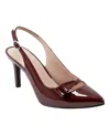 Bandolino Gelli 3 Womens Patent Bow Pumps In Dark Red Patent