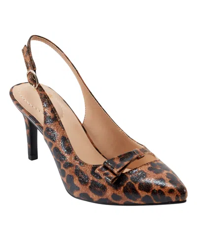Bandolino Women's Gelli Bow Slingback Pumps In Leopard