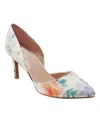 Bandolino Women's Grenow D'orsay Pointed Toe Pumps In Peach Dreamy Floral