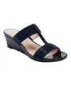 Bandolino Iluvit Wedge Sandal In Navy