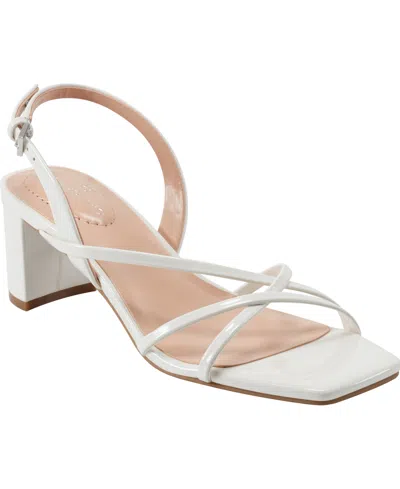 Bandolino Women's Keltie Strappy Block Heel Dress Sandals In Cream Patent