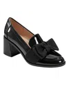 Bandolino Korrar 3 Womens Patent Block Heel Loafer Heels In Black Patent