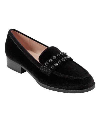 Bandolino Women's Laura Embellished Loafers In Black Velvet