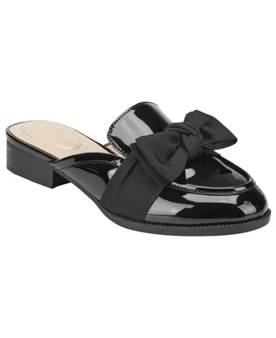 Bandolino Women's Leilani Bow Slip-on Tailored Mule Loafers In Black