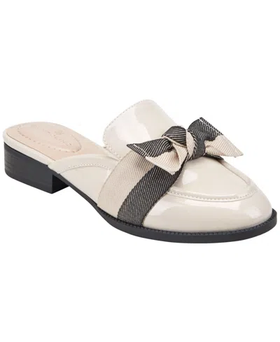 Bandolino Leilani Womens Round Closed Toe Mules In White