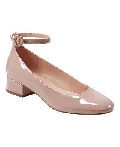 Bandolino Women's Lexy Almond Toe Block Heel Ankle Strap Pumps In Light Pink