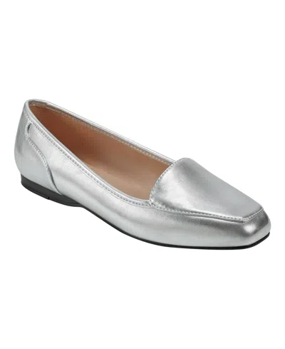 Bandolino Women's Liberty Square Toe Slip-on Loafers In Silver