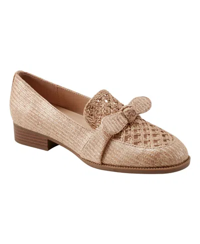 Bandolino Women's Lilanaa Raffia Woven Knotted Loafers In Light Natural