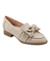 Bandolino Houndstooth Print Bow Loafer In Medium Natural- Textile