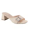 Bandolino Women's Loryce Embellished Block Heel Sandals In Natural Woven
