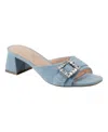 Bandolino Women's Loryce Embellished Block Heel Sandals In Light Blue Denim