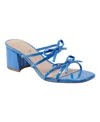 Bandolino Margil Block Heel Bow Sandal In Blue Patent