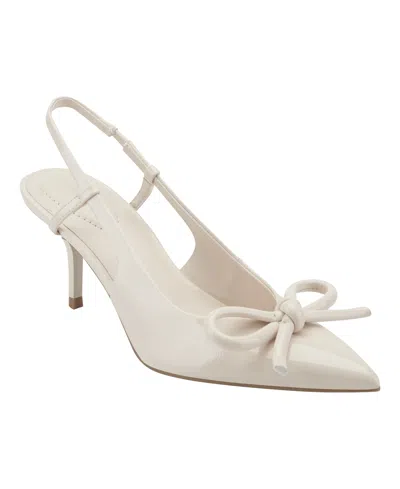 Bandolino Margla Faux Leather Slingback Pump In White