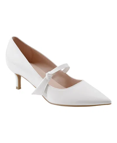Bandolino Women's Medley Mary Jane Kitten Heel Pumps In Cream Patent