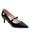 Bandolino Medley 3 Womens Patent Pointed Toe Mary Jane Heels In Black