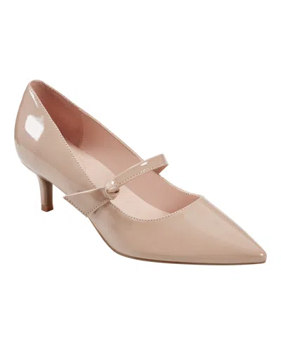 Bandolino Women's Medley Mary-jane Pointed Toe Heeled Pumps In Light Natural