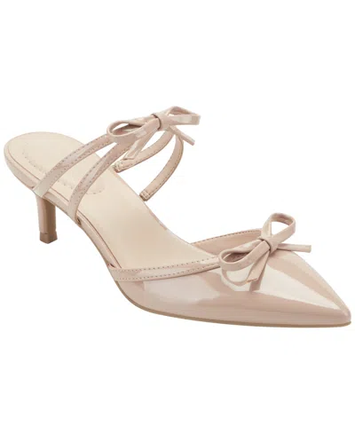 Bandolino Meggin Patent Kitten Heel Mule In Neutral