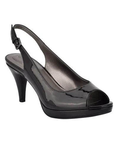 Bandolino Women's Melt Peep Toe Slingback Platform Dress Sandals In Black