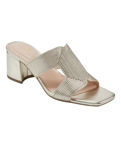 Bandolino Women's Merily Block Heel Dress Sandals In Champagne