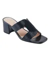 Bandolino Women's Merily Block Heel Dress Sandals In Metallic Dark Blue