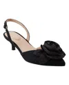 Bandolino Women's Miller Rosette Halter Kitten Heel Pumps In Black
