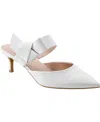 Bandolino Women's Millie Pointed Toe Kitten Heel Mules In Cream Patent