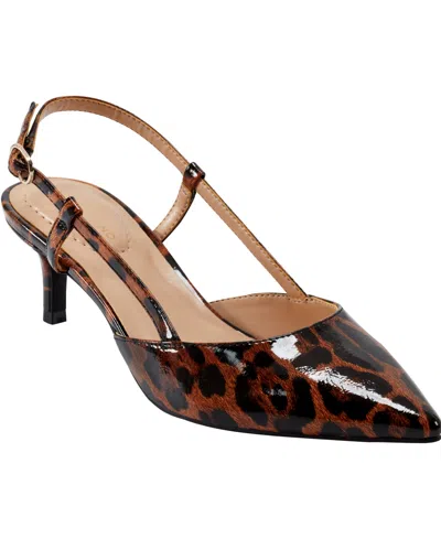 Bandolino Women's Movito Slingback Kitten Heel Pumps In Leopard