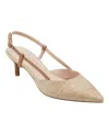 Bandolino Women's Movito Slingback Kitten Heel Pumps In Natural Woven