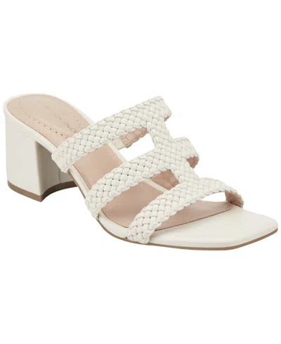 Bandolino Mumm Block Heel Sandal In White