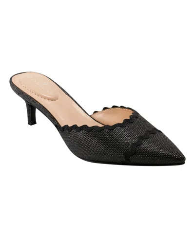 Bandolino Women's Mymy Pointed Toe Kitten Heel Mules In Black