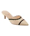 Bandolino Women's Mymy Pointed Toe Kitten Heel Mules In Light Natural,black