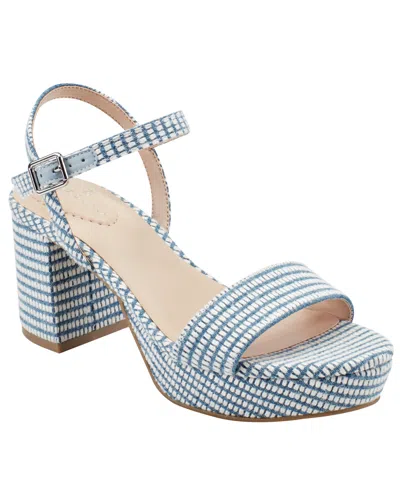 Bandolino Pennie Ankle Strap Platform Sandal In Blue