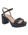 Bandolino Women's Pennie Platform Block Heel Sandals In Black Smooth